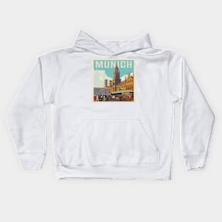 MUNICH GERMANY TRAVEL VINTAGE Kids Hoodie